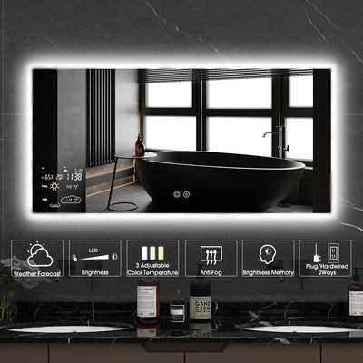 Mirror LED Infrared Heating 100 x 60 x 2,2 cm - 350 Watt