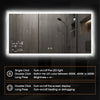 Mirror LED Infrared Heating 100 x 60 x 2,2 cm - 350 Watt