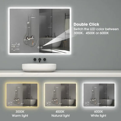 Mirror LED Infrared Heating 100 x 60 x 2,2 cm - 350 Watt